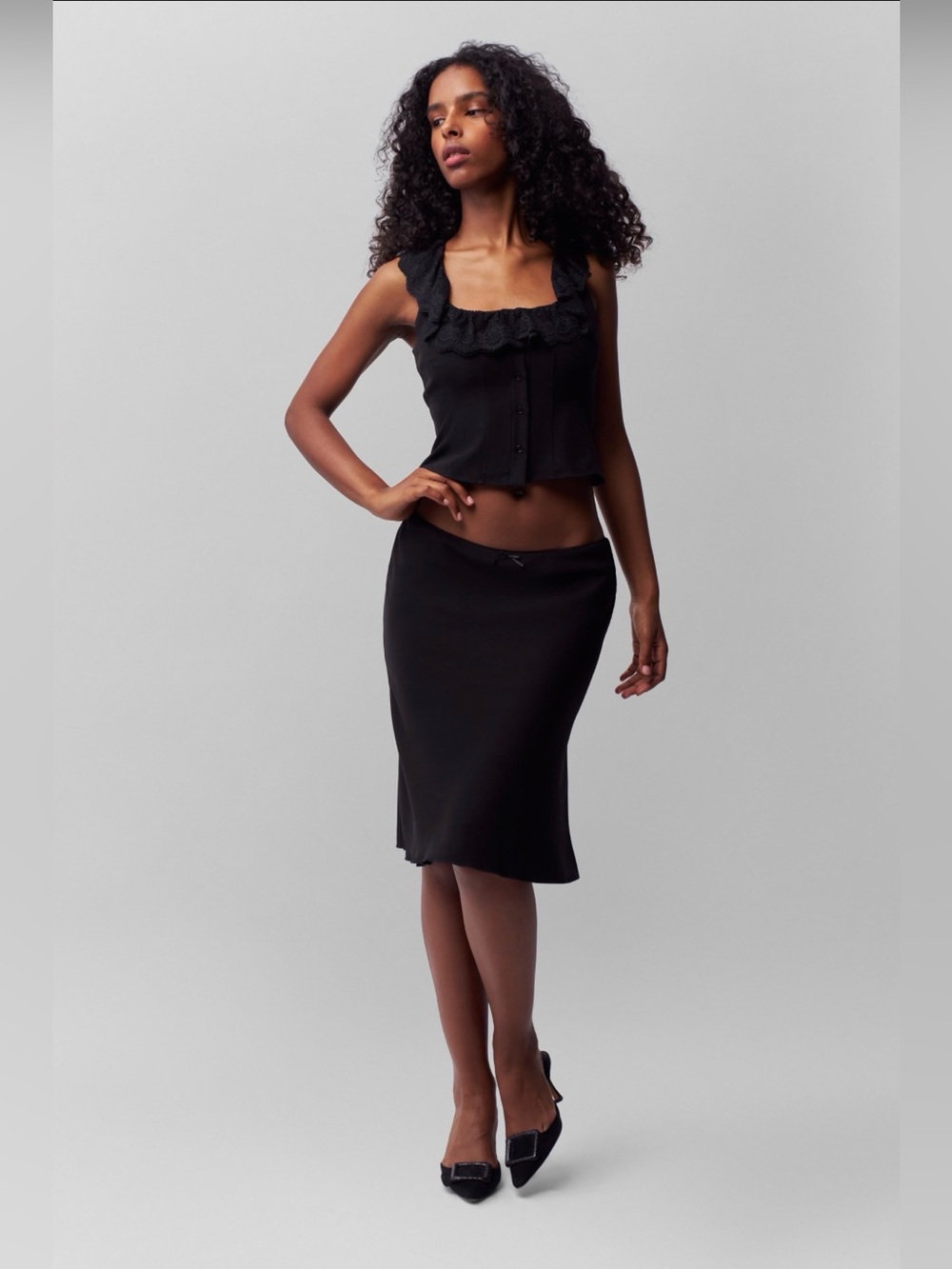 Danielle Guizio black Paloma Set